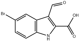 5-bromo-3-formyl-1H-indole-2-carboxylic acid Struktur