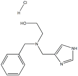 2-(((1H-Imidazol-4-yl)methyl)(benzyl)amino)ethanol hydrochloride Struktur