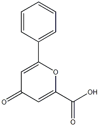 4H-Pyran-2-carboxylicacid, 4-oxo-6-phenyl- Struktur