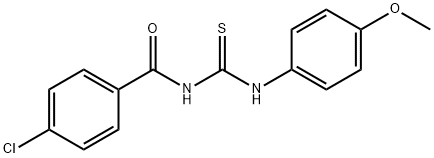 4-chloro-N-{[(4-methoxyphenyl)amino]carbonothioyl}benzamide Struktur