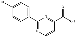 2-(4-chlorophenyl)pyrimidine-4-carboxylic acid Struktur