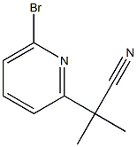 2-(6-bromopyridin-2-yl)-2-methylpropanenitrile Struktur