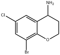 8-BROMO-6-CHLORO-3,4-DIHYDRO-2H-1-BENZOPYRAN-4-AMINE Struktur