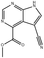 METHYL 5-CYANO-7H-PYRROLO[2,3-D]PYRIMIDINE-4-CARBOXYLATE Struktur