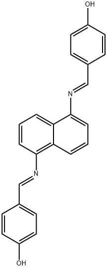 4,4'-[1,5-naphthalenediylbis(nitrilomethylylidene)]diphenol Struktur