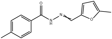 4-methyl-N'-[(5-methyl-2-furyl)methylene]benzohydrazide Struktur