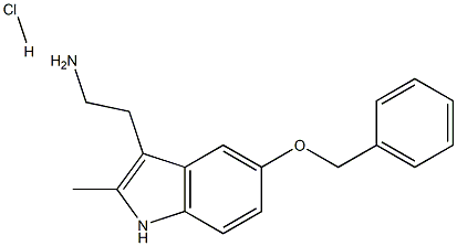 2-(2-methyl-5-phenylmethoxy-1H-indol-3-yl)ethanamine:hydrochloride Struktur