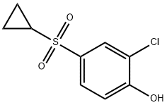 2-CHLORO-4-(CYCLOPROPYLSULFONYL)PHENOL Struktur