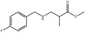 methyl 3-{[(4-fluorophenyl)methyl]amino}-2-methylpropanoate Struktur