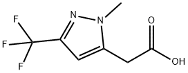 2-[2-methyl-5-(trifluoromethyl)pyrazol-3-yl]acetic acid Struktur