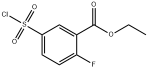 5-Chlorosulfonyl-2-fluoro-benzoic acid ethyl ester Struktur