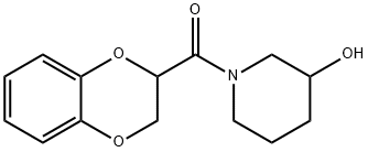 (2,3-dihydrobenzo[b][1,4]dioxin-2-yl)(3-hydroxypiperidin-1-yl)methanone Struktur