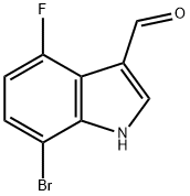 7-Bromo-4-fluoro-1H-indole-3-carbaldehyde Struktur