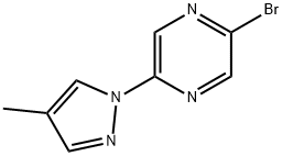 2-bromo-5-(4-methylpyrazol-1-yl)pyrazine Structure