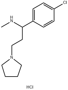 1-(4-CHLOROPHENYL)-N-METHYL-3-(PYRROLIDIN-1-YL)PROPAN-1-AMINE HYDROCHLORIDE Struktur