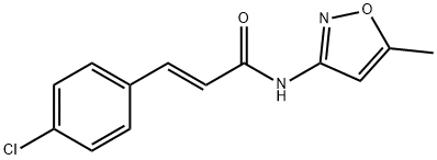 (E)-3-(4-chlorophenyl)-N-(5-methyl-1,2-oxazol-3-yl)prop-2-enamide Struktur