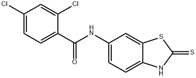 2,4-Dichloro-N-(2-mercapto-benzothiazol-6-yl)-benzamide Struktur