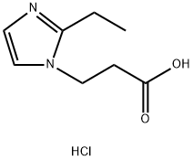 3-(2-Ethyl-1H-imidazol-1-yl)propanoic acid hydrochloride Struktur