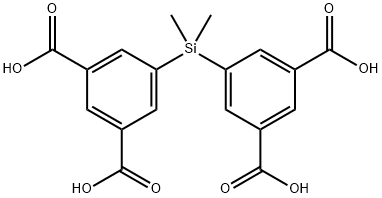 1,3-Benzenedicarboxylic acid,5,5'-(dimethylsilylene)bis- Struktur