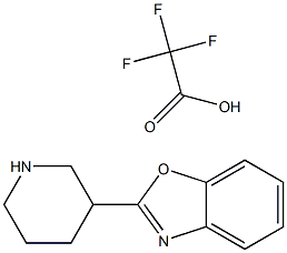 2-(3-piperidinyl)-1,3-benzoxazole trifluoroacetate Struktur