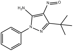 3-tert-butyl-4-nitroso-1-phenyl-1H-pyrazol-5-amine Struktur