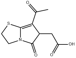 (7-Acetyl-5-oxo-2,3,5,6-tetrahydro-pyrrolo[2,1-b]thiazol-6-yl)-acetic acid Struktur