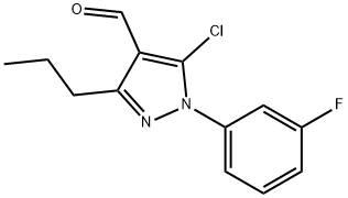 5-chloro-1-(3-fluorophenyl)-3-propyl-1H-pyrazole-4-carbaldehyde Struktur