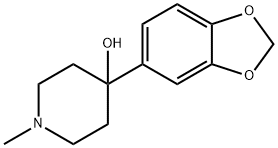 4-(BENZO[D][1,3]DIOXOL-5-YL)-1-METHYLPIPERIDIN-4-OL Struktur