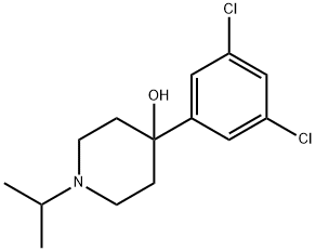 4-(3,5-DICHLOROPHENYL)-1-ISOPROPYLPIPERIDIN-4-OL Struktur