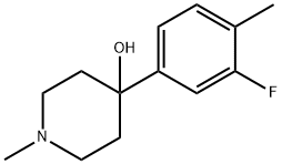 4-(3-FLUORO-4-METHYLPHENYL)-1-METHYLPIPERIDIN-4-OL Struktur