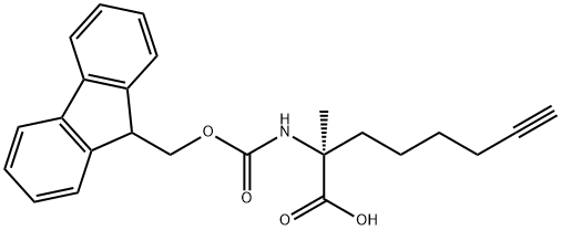 7-Octynoic acid, 2-[[(9H-fluoren-9-
ylmethoxy)carbonyl]amino]-2-methyl-, (2S)- Struktur