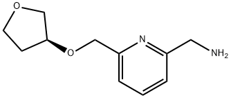 (S)-(6-((tetrahydrofuran-3-yloxy)methyl)pyridin-2-yl)methanamine Struktur