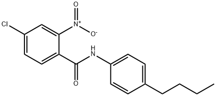 N-(4-butylphenyl)-4-chloro-2-nitrobenzamide Struktur