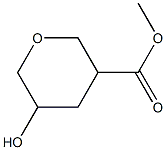 methyl 5-hydroxyoxane-3-carboxylate Struktur