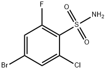 4-BROMO-2-CHLORO-6-FLUOROBENZENESULFONAMIDE Struktur