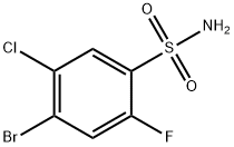 4-BROMO-5-CHLORO-2-FLUOROBENZENESULFONAMIDE Struktur