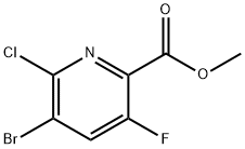 methyl 5-bromo-6-chloro-3-fluoropicolinate Struktur