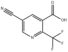 5-Cyano-2-trifluoromethyl-nicotinic acid Structure