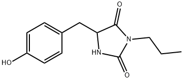 5-(4-Hydroxy-benzyl)-3-propyl-imidazolidine-2,4-dione Struktur