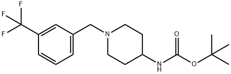 1-(3-(TRIFLUOROMETHYL)BENZYL)PIPERIDIN-4-YL TERT-BUTYLCARBAMATE Struktur