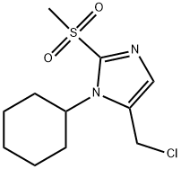 5-(chloromethyl)-1-cyclohexyl-2-methanesulfonyl-1H-imidazole Struktur