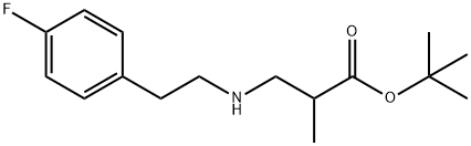 tert-butyl 3-{[2-(4-fluorophenyl)ethyl]amino}-2-methylpropanoate Struktur