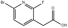 2-(6-bromo-2-fluoropyridin-3-yl)acetic acid Struktur