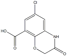 6-Chloro-3-oxo-3,4-dihydro-2H-benzo[1,4]oxazine-8-carboxylic acid Struktur