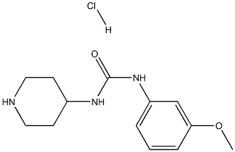 1-(3-Methoxyphenyl)-3-(piperidin-4-yl)urea hydrochloride Struktur