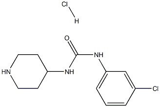 1-(3-Chlorophenyl)-3-(piperidin-4-yl)urea hydrochloride Struktur