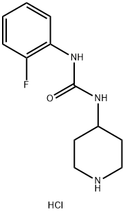 1-(2-Fluorophenyl)-3-(piperidin-4-yl)urea hydrochloride Struktur