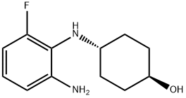 (1R*,4R*)-4-(2-Amino-6-fluorophenylamino)cyclohexanol Struktur