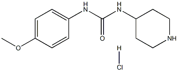 1-(4-Methoxyphenyl)-3-(piperidin-4-yl)urea hydrochloride Struktur