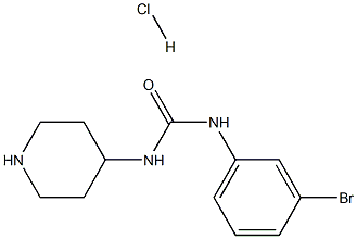 1-(3-Bromophenyl)-3-(piperidin-4-yl)ureahydrochloride Struktur